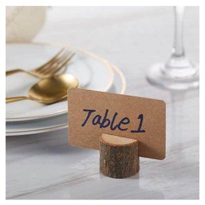 Wood Place Card Holders Rustic Table Number Holders 20 count ~ NEW